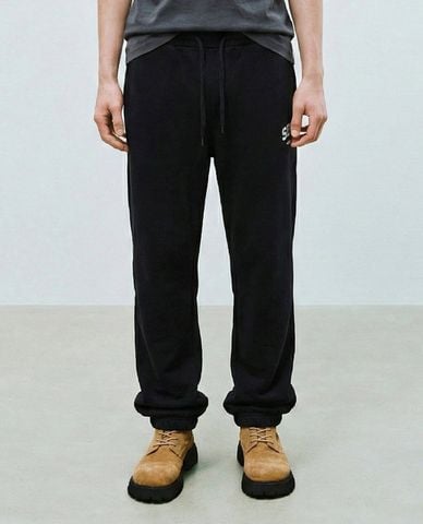  URBAN REVIVO - Quần jogger nam lưng thun phối dây rút 