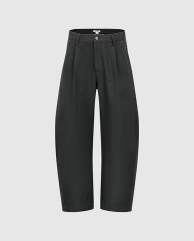  URBAN REVIVO - Quần jeans nam ống rộng xếp li 