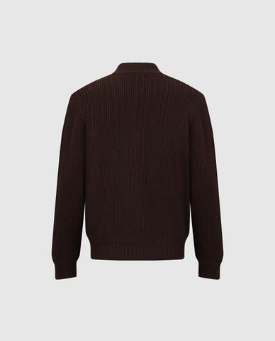  URBAN REVIVO - Áo khoác cardigan nam tay dài phối sọc 