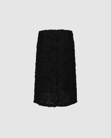  URBAN REVIVO - Chân váy phom suông midi ren nổi 