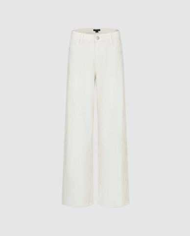  URBAN REVIVO - Quần jeans nữ ống rộng lưng cao 
