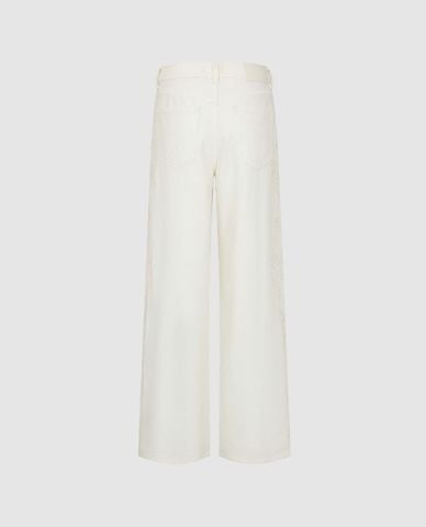  URBAN REVIVO - Quần jeans nữ ống rộng lưng cao 