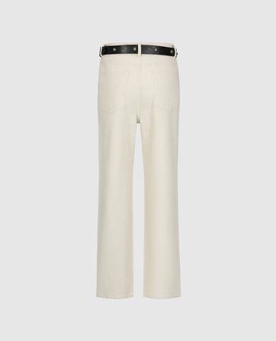  URBAN REVIVO - Quần jeans nữ ống đứng kèm thắt lưng 