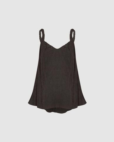  URBAN REVIVO - Áo hai dây nữ cổ V quai xoắn dáng xòe 
