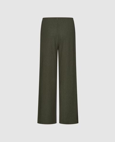  URBAN REVIVO - Quần nữ ống rộng lưng thun dây rút 