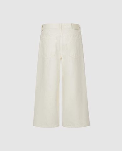 URBAN REVIVO - Quần jeans lửng nữ ống rộng thanh lịch 