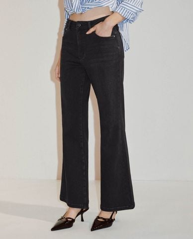  URBAN REVIVO - Quần jeans nữ ống loe cá tính 