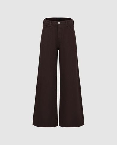  URBAN REVIVO - Quần jeans nữ ống rộng cá tính 