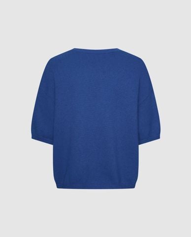  URBAN REVIVO - Áo dệt kim nữ cổ tròn tay lửng phom rộng 