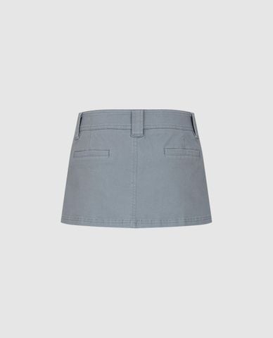  URBAN REVIVO - Chân váy chữ A mini cạp cao khuy đôi 