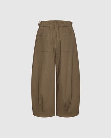  URBAN REVIVO - Quần nữ ống rộng xếp li dáng phồng 