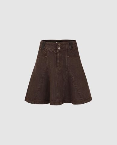  URBAN REVIVO - Chân váy denim mini phom chữ A 