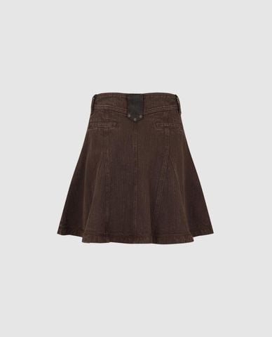  URBAN REVIVO - Chân váy denim mini phom chữ A 