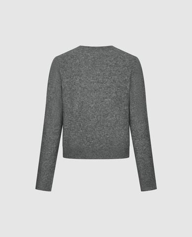  URBAN REVIVO - Áo dệt kim nữ cổ tròn tay dài dệt họa tiết 