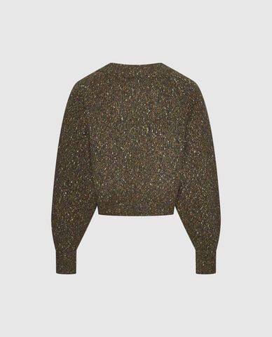  URBAN REVIVO - Áo khoác cardigan nữ buộc dây đính hạt 
