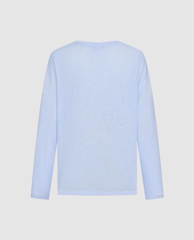  URBAN REVIVO - Áo thun nữ cổ tròn tay dài in họa tiết 