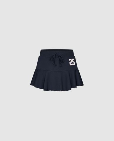  URBAN REVIVO - Chân váy xếp li mini rút dây thêu số 