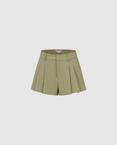  URBAN REVIVO - Quần short ngắn nữ ống rộng xếp li 