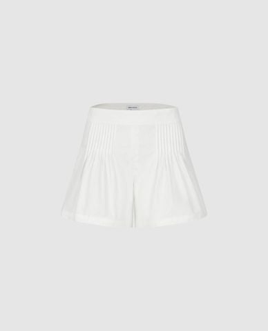  URBAN REVIVO - Quần short nữ ống rộng xếp li 