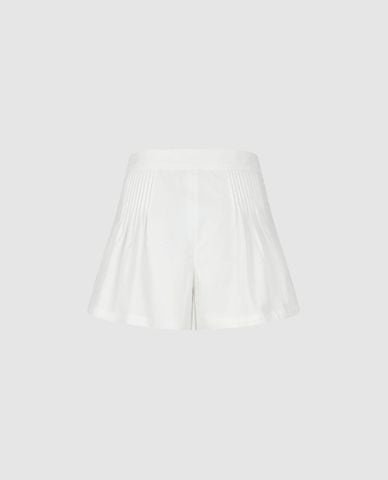  URBAN REVIVO - Quần short nữ ống rộng xếp li 