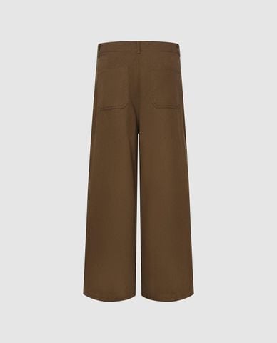  URBAN REVIVO - Quần nữ ống rộng xếp li 