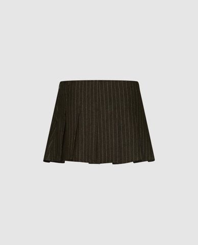  URBAN REVIVO - Chân váy chữ A mini họa tiết sọc 