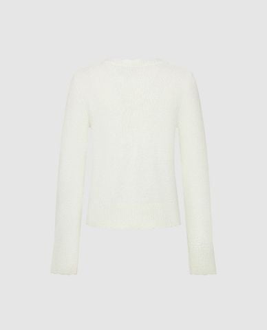  URBAN REVIVO - Áo khoác cardigan nữ tay dài phối nơ 