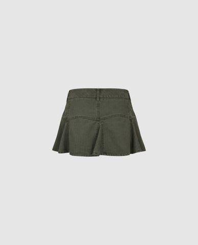  URBAN REVIVO - Chân váy denim mini dáng xoè 