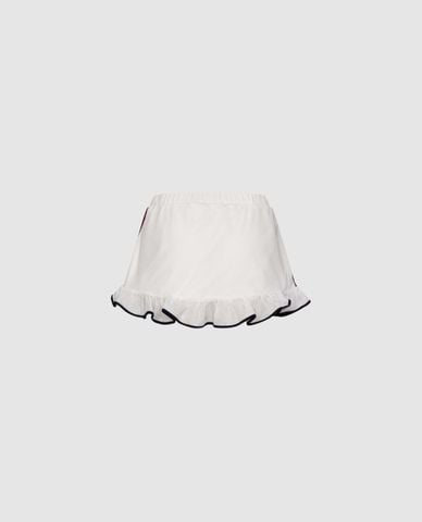  URBAN REVIVO - Chân váy chữ A mini viền bèo nhún 