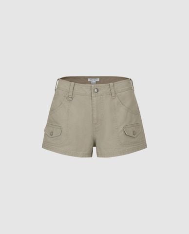  URBAN REVIVO - Quần short ngắn nữ phối túi 