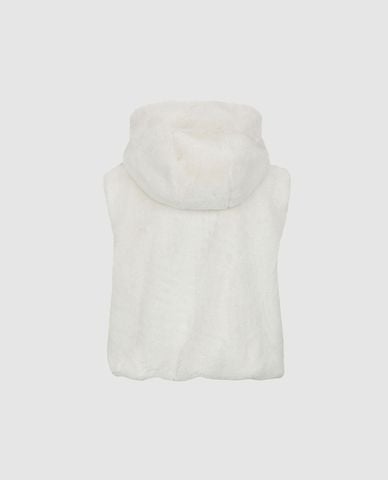  URBAN REVIVO - Áo khoác lông nữ cổ cao khóa kéo 