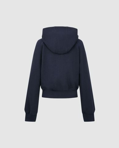  URBAN REVIVO - Áo khoác phối mũ nữ tay dài khóa kéo 