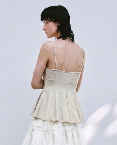  URBAN REVIVO - Áo hai dây nữ dáng xoè nữ tính 