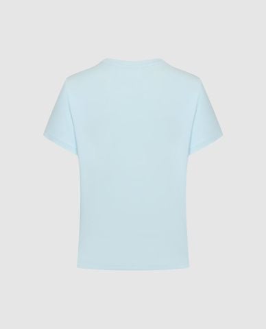  URBAN REVIVO - Áo thun nữ cổ tròn tay ngắn in họa tiết 