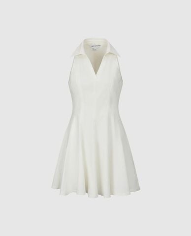  URBAN REVIVO - Đầm sát nách mini cổ bẻ dáng xoè 