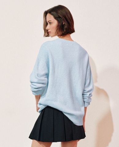  URBAN REVIVO - Áo sweatshirt nữ tay dài dệt họa tiết 