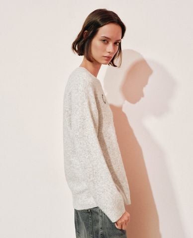  URBAN REVIVO - Áo sweatshirt nữ tay dài in họa tiết 