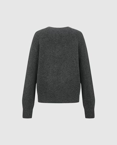 URBAN REVIVO - Áo sweatshirt nữ cổ tròn tay dài dệt họa tiết 