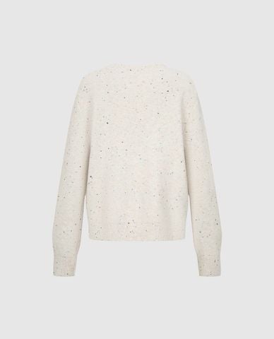  URBAN REVIVO - Áo sweatshirt nữ cổ tròn tay dài dệt họa tiết 