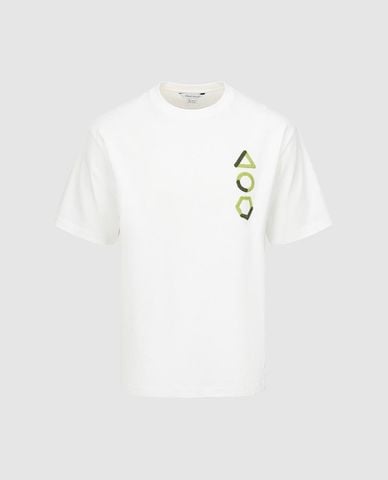  URBAN REVIVO - Áo thun nam cổ tròn tay ngắn in họa tiết 