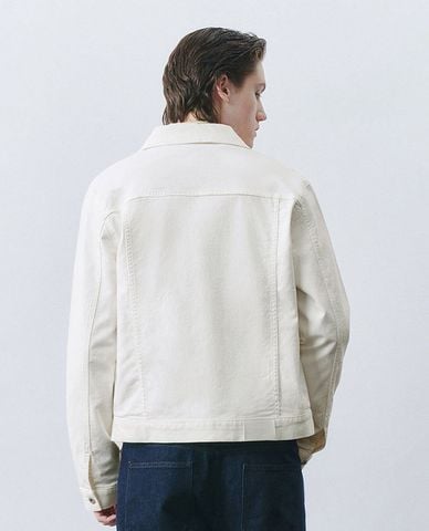  URBAN REVIVO - Áo khoác denim nam tay dài cá tính 