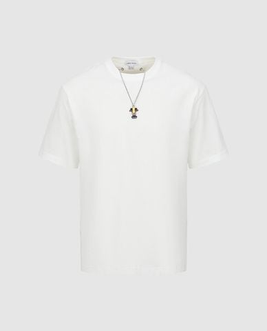  URBAN REVIVO - Áo thun nam cổ tròn tay ngắn kèm dây chuyền 