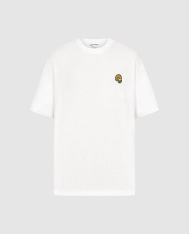  URBAN REVIVO - Áo thun nam cổ tròn tay ngắn phối hình 