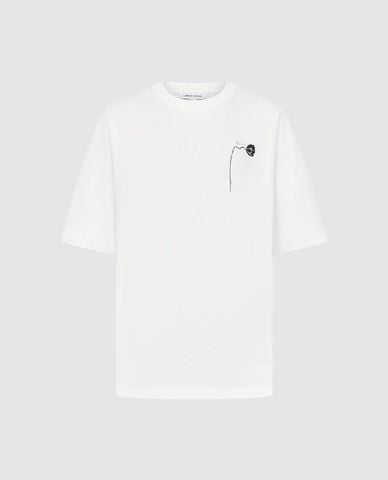  URBAN REVIVO - Áo thun nam cổ tròn tay ngắn in hoa 