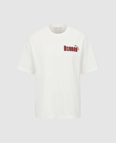  URBAN REVIVO - Áo thun nam cổ tròn tay ngắn in chữ 