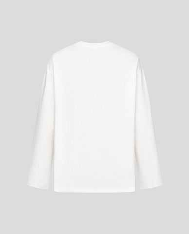  URBAN REVIVO - Áo thun nam cổ tròn tay dài in in họa tiết 