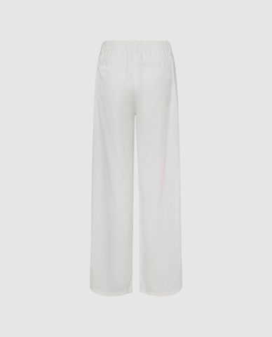  URBAN REVIVO - Quần jeans nữ ống rộng phối dây rút 