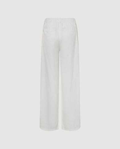  URBAN REVIVO - Quần jeans nữ ống rộng phối dây rút 