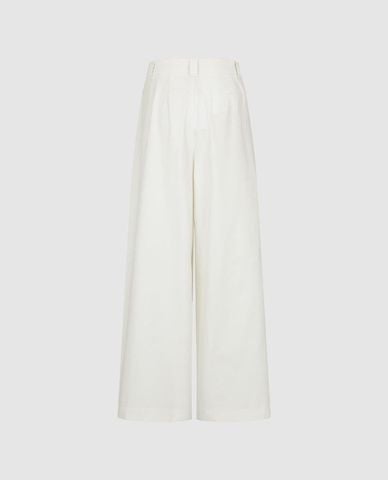  URBAN REVIVO - Quần jeans nữ ống rộng xếp li 