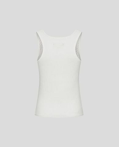  URBAN REVIVO - Áo sát nách nữ cổ tròn họa tiết đắp vải 